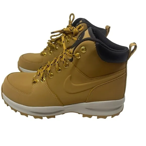 Nike Men’s Size 7 Manoa Leather 454350-700 HaystackVelvet Brown Casual Boots New