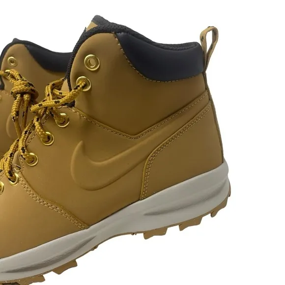 Nike Men’s Size 7 Manoa Leather 454350-700 HaystackVelvet Brown Casual Boots New