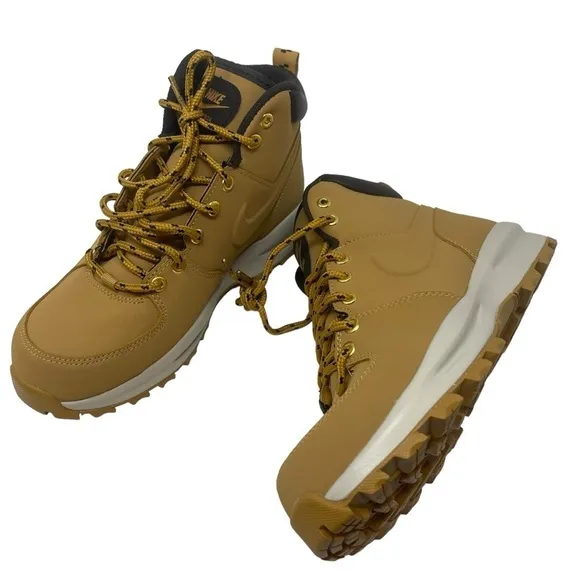 Nike Men’s Size 7 Manoa Leather 454350-700 HaystackVelvet Brown Casual Boots New