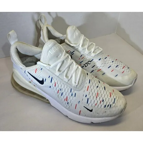 Nike Men's White/Red/Blue Air Max 270 France World Cup Special Edition 2018 Sz11