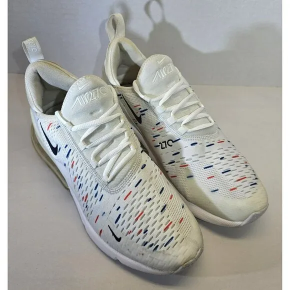 Nike Men's White/Red/Blue Air Max 270 France World Cup Special Edition 2018 Sz11