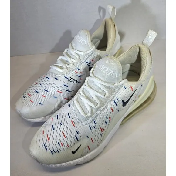 Nike Men's White/Red/Blue Air Max 270 France World Cup Special Edition 2018 Sz11