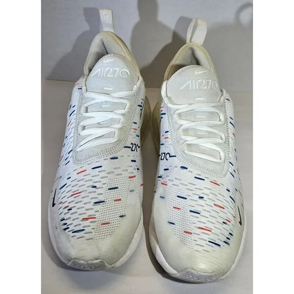 Nike Men's White/Red/Blue Air Max 270 France World Cup Special Edition 2018 Sz11