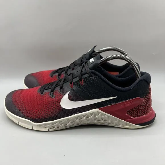 Nike Metcon 4 Black Habanero Red Sneakers Men Size 10.5 Low Top Lifting Shoes