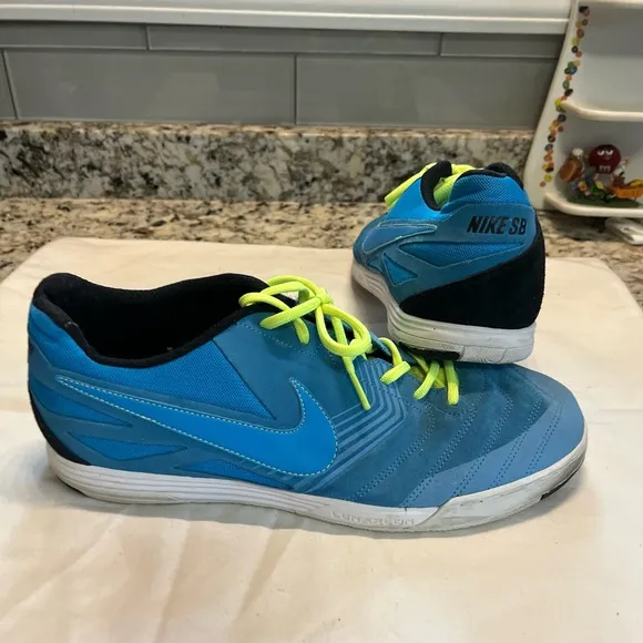 Nike SB Lunar Gato Skate Shoes Sneakers 2014 Vivid Blue - Mens Size 12