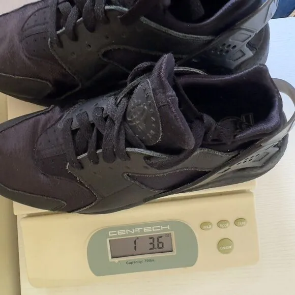 Nike Sportswear Air Huarache Triple Black Men's Size 8 Sneakers Shoes DD1068-002