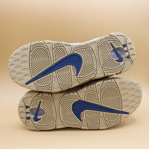 Nike Uptempo Limestone Valerian Blue Sneakers Shoes DQ6200-200 Youth Size 5.5