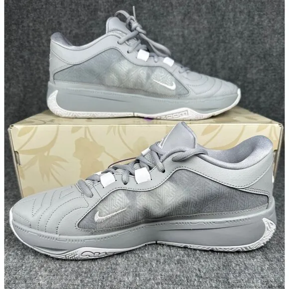 Nike Zoom Freak 5 TB Wolf Grey White Sneakers Shoes DZ2946-002 Men's 10