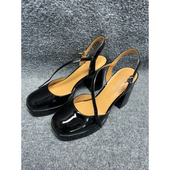 Nine West Women's Colot Block Heel Ankle Strap Dress Pumps SIZE 8.5