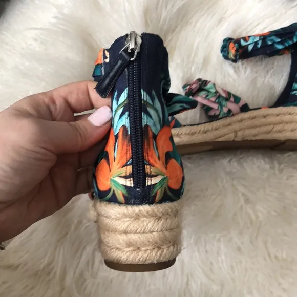 Nine West Women's Open Toe Casual Espadrille Sandals Blue