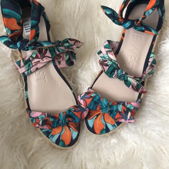 Nine West Women's Open Toe Casual Espadrille Sandals Blue