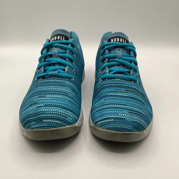 NoBull Blue Linear Trainer Shoes Sneakers Workout Mens Size‎ 10.5 Womens Size 12