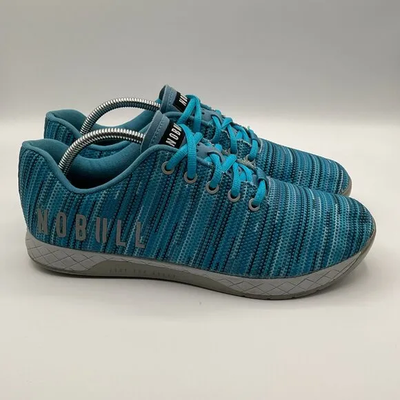 NoBull Blue Linear Trainer Shoes Sneakers Workout Mens Size‎ 10.5 Womens Size 12