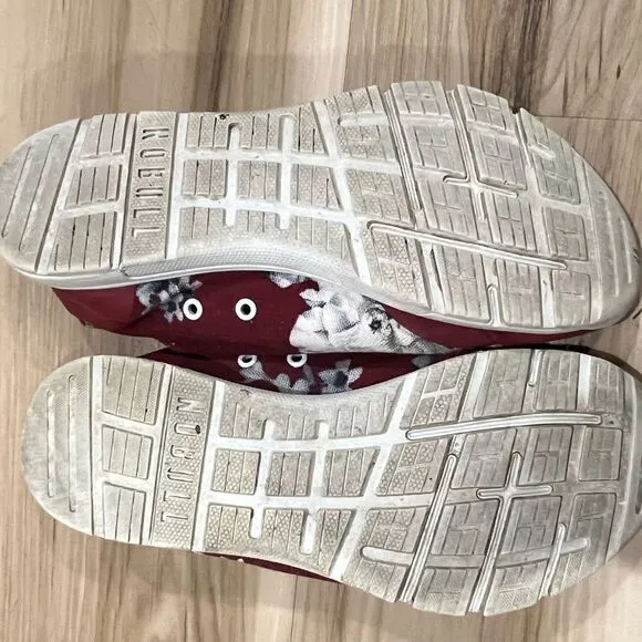 NoBull Red Floral Canvas Sneakers Shoes Women’s 7.5