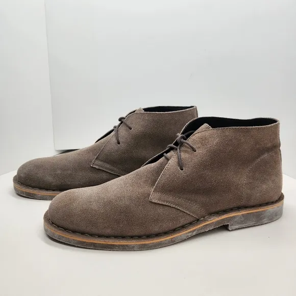 Nordstrom chukka boots men's 9.5M beige cream suede preppy business casual