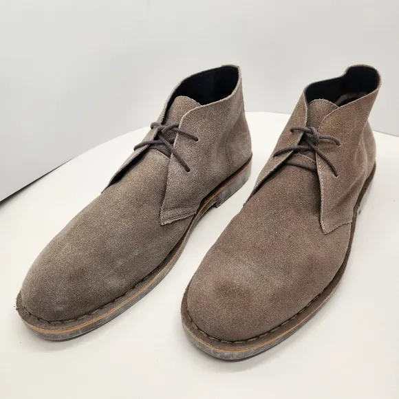 Nordstrom chukka boots men's 9.5M beige cream suede preppy business casual