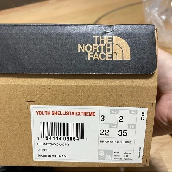 North Face Shellista Extreme Winter Boots NEW Sz 3 Youth Black Blue Snow