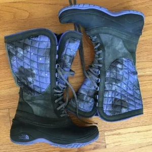NORTH FACE Thermoball Tall Purple Galaxy Boots | Size 7.5