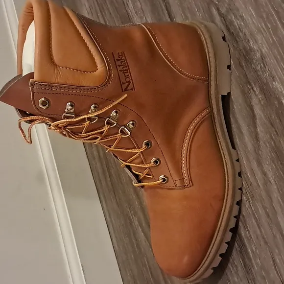 Northlake Genuine 8&quot; Saddle Leather Boots Men's Size 12 USA Made New