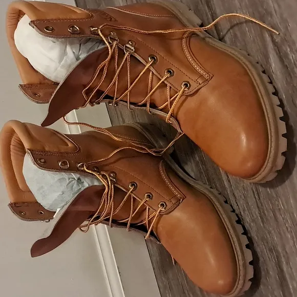 Northlake Genuine 8&quot; Saddle Leather Boots Men's Size 12 USA Made New