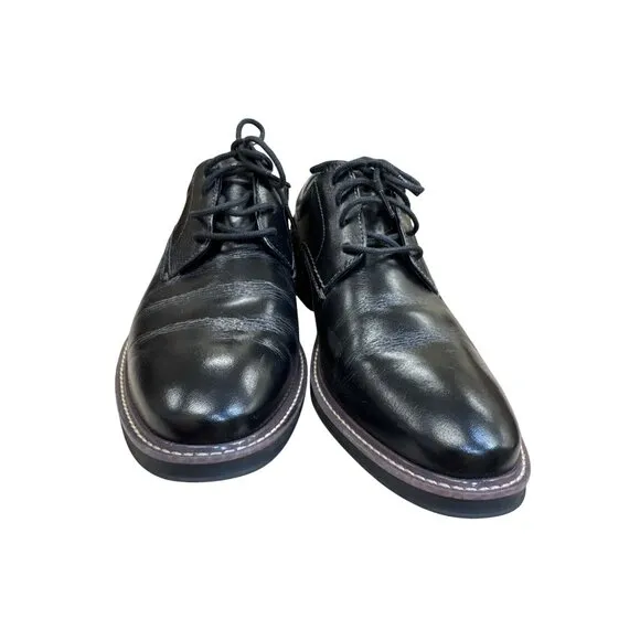 Nunn Bush Mens Black Leather Oxford Dress Shoes Size 9M SKU 8219