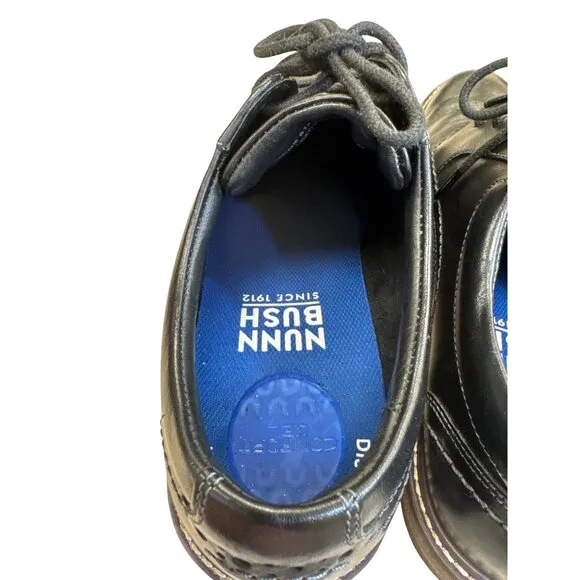 Nunn Bush Mens Black Leather Oxford Dress Shoes Size 9M SKU 8219