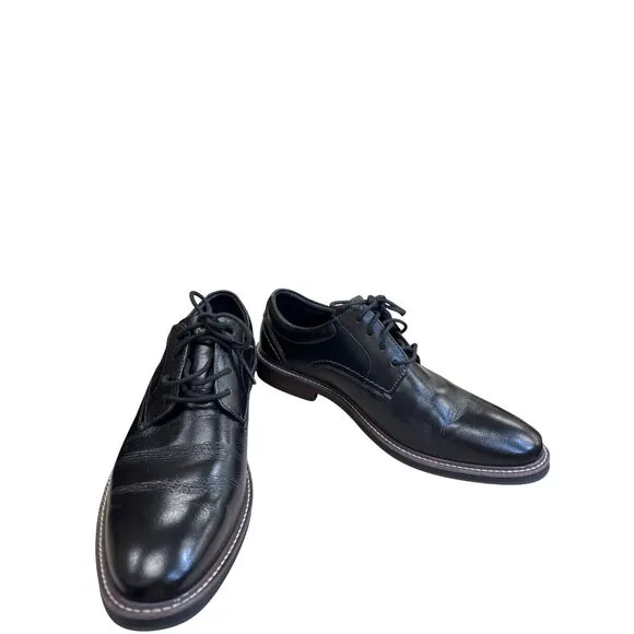 Nunn Bush Mens Black Leather Oxford Dress Shoes Size 9M SKU 8219