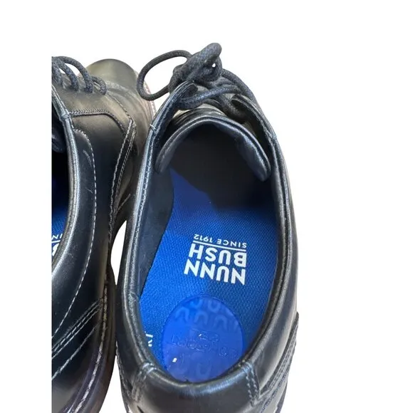 Nunn Bush Mens Black Leather Oxford Dress Shoes Size 9M SKU 8219