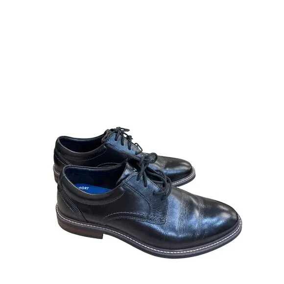 Nunn Bush Mens Black Leather Oxford Dress Shoes Size 9M SKU 8219