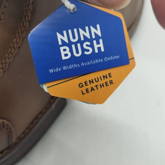 Nunn Bush Mens Brown Leather Dress Shoes 10.5M NEW Academia professor core