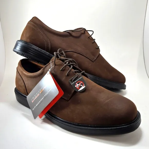 Nunn Bush Men's Shoes Eddy Brown Suede Nubucks Tie Business Casual New in Box
