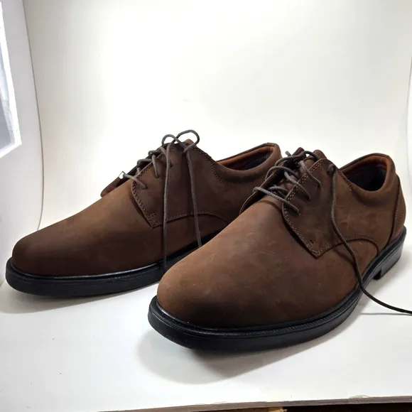 Nunn Bush Men's Shoes Eddy Brown Suede Nubucks Tie Business Casual New in Box