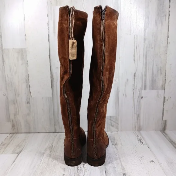 NWB Born Brown Borman Leather Over the Knee Winter Boots #1420