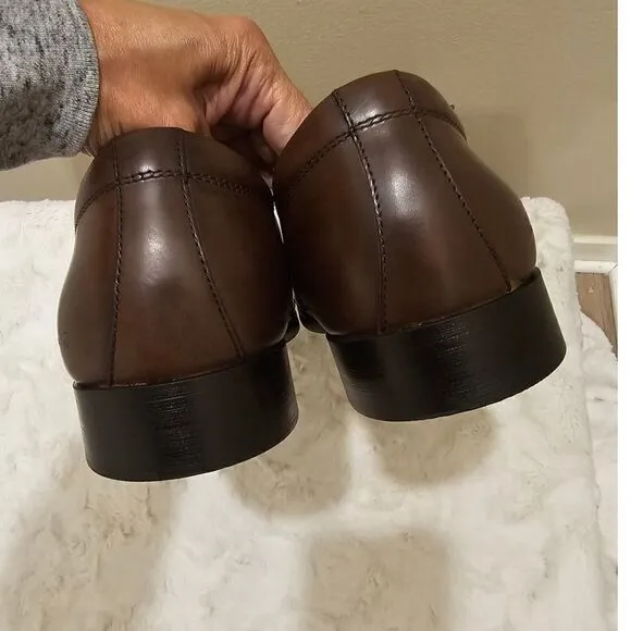 NWOB Kenneth Cole Silver Technology Set Your Clock Dress Shoes Size 14