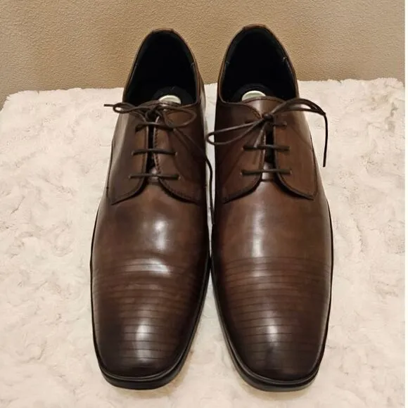 NWOB Kenneth Cole Silver Technology Set Your Clock Dress Shoes Size 14