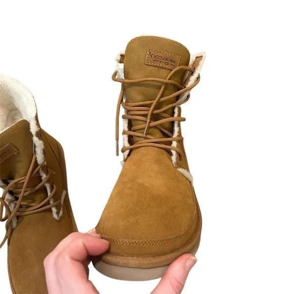 NWOB Koolaburra by UGG Women's Lace-Up Boots Camel Size 9 Winter Casual