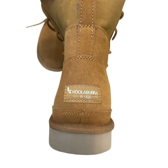 NWOB Koolaburra by UGG Women's Lace-Up Boots Camel Size 9 Winter Casual