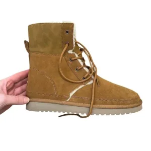 NWOB Koolaburra by UGG Women's Lace-Up Boots Camel Size 9 Winter Casual