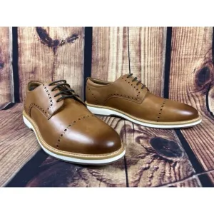 NWOB Thomas &amp; Vine Men's 13 Fremont Brown Oxford Cap Toe Dress Shoes Brogue Foam
