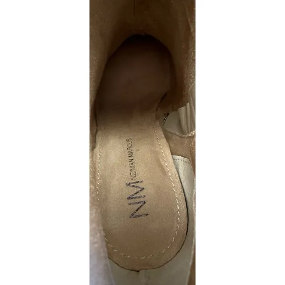 NWOT Neiman Marcus Microsuede Booties Gray | 7