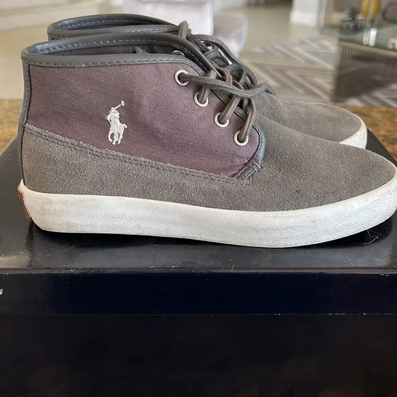 NWT and box boys Polo Ralph Lauren chukka suede boots