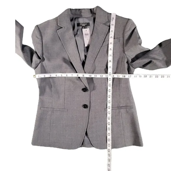 NWT Ann Taylor Virgin Wool Gray Blazer Size 6P