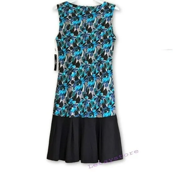 NWT Beautiful VERTIGO Floral Printed Top Flounce Hem Cocktail Mini Dress