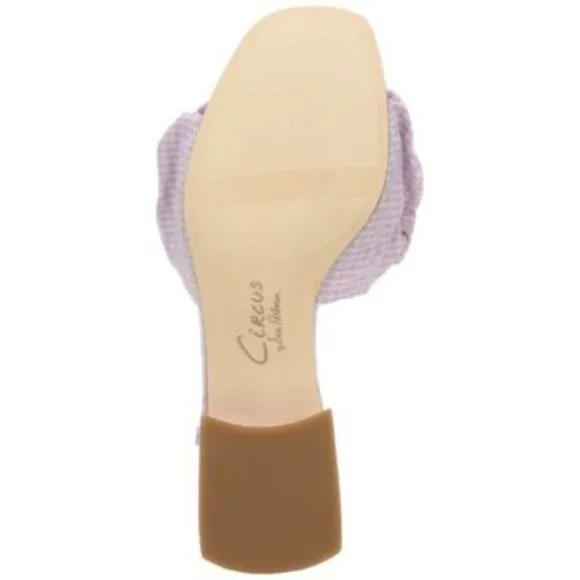 NWT CIRCUS NY Womens Purple Janis Toe Block Heel Slip On Slide Sandals 6 M