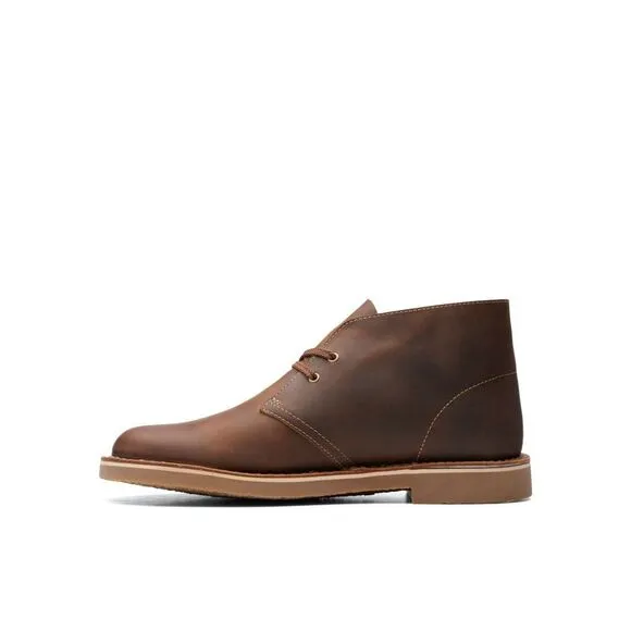 NWT CLARKS COLLECTION Mens Brown Round Toe Lace-Up Leather Chukka Boots 9 M