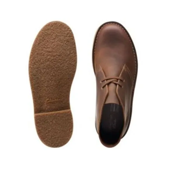 NWT CLARKS COLLECTION Mens Brown Round Toe Lace-Up Leather Chukka Boots 9 M