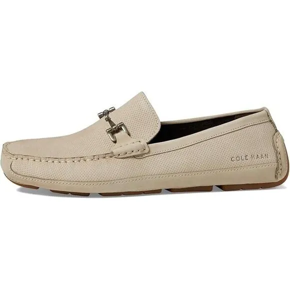 NWT COLE HAAN Mens Wyatt Bit Driver Loafers Sesame Nubuck C38067 Size 11