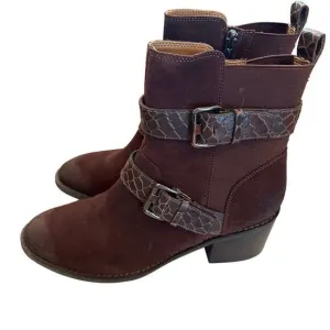 NWT Donald Pliner Brown Suede &amp; Leather Boots