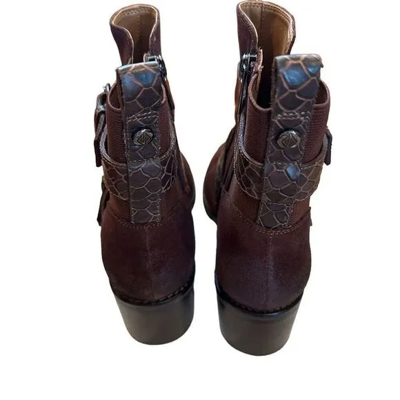 NWT Donald Pliner Brown Suede &amp; Leather Boots