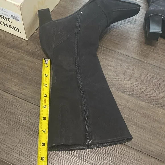 NWT Eric Michael Denmark Heel Black Dress Boot | Calf Height | Size 41/9